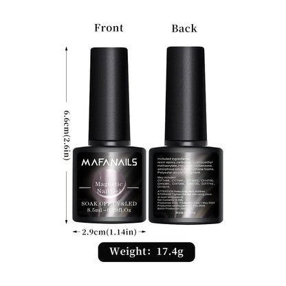 8.5ml Nude Pink Water Light Cat Eye Gel Semi Permanent Holographic Crystal Magnetic Gel Polish For Nail Art DIY Nail Varnish