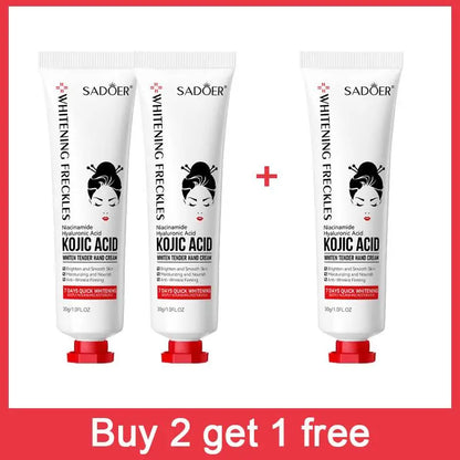 Kojic Acid Whiten Hand Cream,Moisturizing Nourishing Niacinamide Hyaluronic Acid Tender Hand Lotion,Foot Skin Care Products