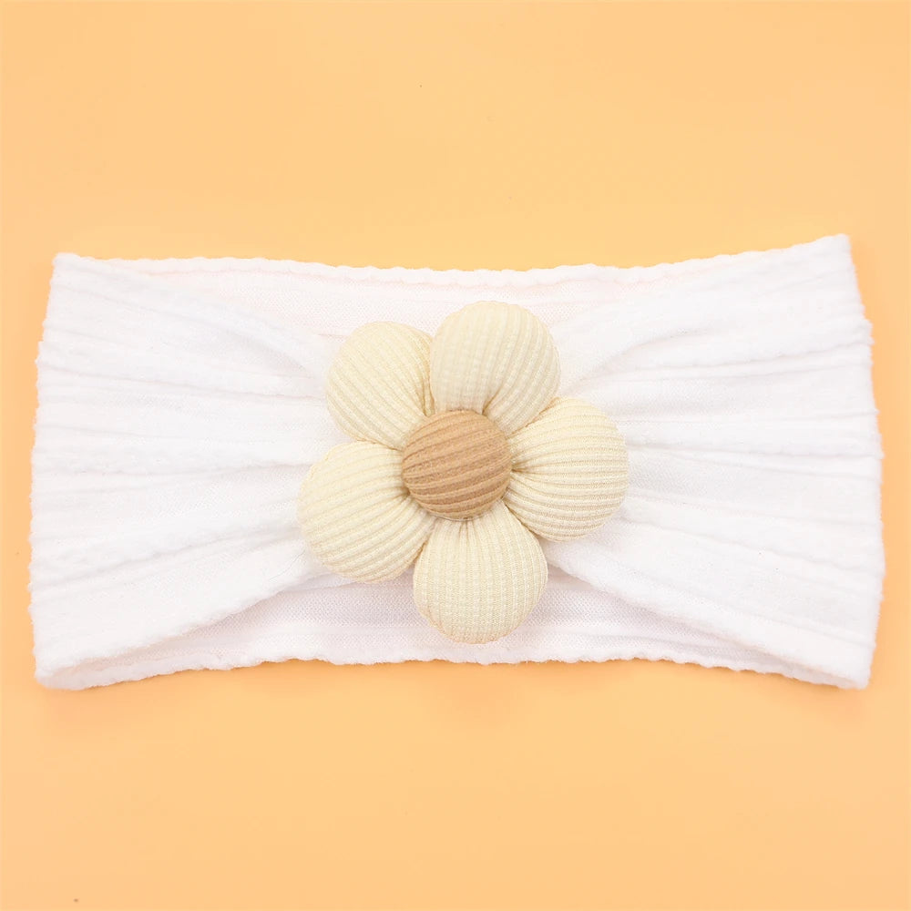 New Flower Nylon Girl Hairband Elastic Soft Baby Headband for Children Turban Headwear for Newborn Baby Kids Hair Accessories