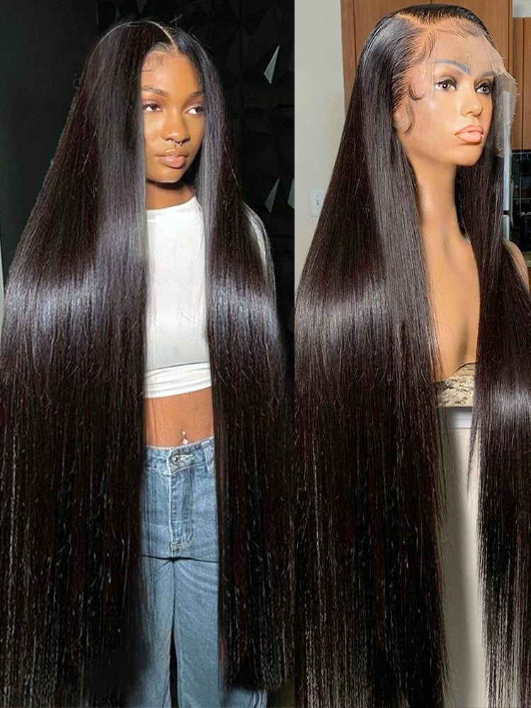 30 Inch 13x4 Bone Straight Lace Front Wig 360 Full Lace Human Hair