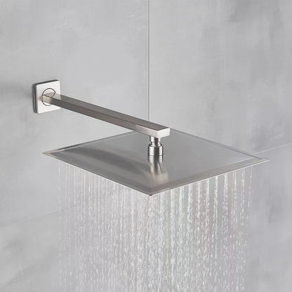 Shower Head 10/12 inch Rainfall Shower Head with Wall Mounted Shower Arm Bathroom Shower Accessories