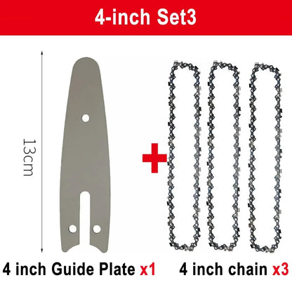 4  6 8 Inch Mini Steel Chainsaw Chains 1/4 Electric Chainsaws Accessory Chains Replacement Mini Electric Chainsaw Chain Saw