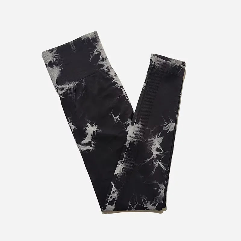 New Fashion Tie Dye Yoga Pants Gym Leggings Women Seamless High Waist Push