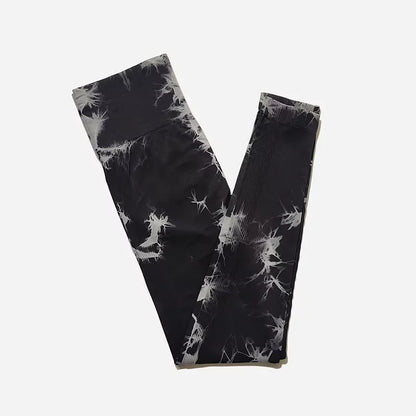 New Fashion Tie Dye Yoga Pants Gym Leggings Women Seamless High Waist Push