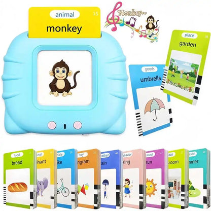 Early Montessori Education Card Toy Spoken English Spanish Language Game Device pedagogical Learning Word Christmas Gift for Kid