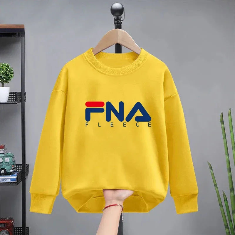 Hot Selling Large Children's Black Hoodie Boys and Girls Baby New Cotton Printed Top Spring and Autumn Fashion Casual Coat