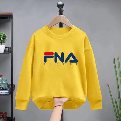 Hot Selling Large Children's Black Hoodie Boys and Girls Baby New Cotton Printed Top Spring and Autumn Fashion Casual Coat