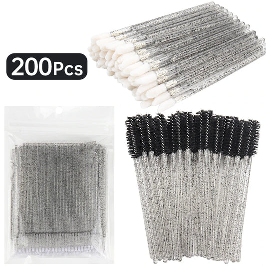 200 Pcs Eyelash Extension Makeup Set Special Eyelash Removal Micro Brush Lipline Brush