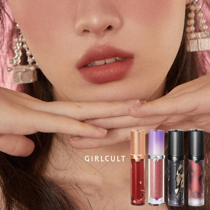 Girlcult Lip Cream Matte Velvet Lip Gloss Long-lasting Moisturizing Non Stick Cup Lipstick Waterproof Quick-drying Lip Gloss