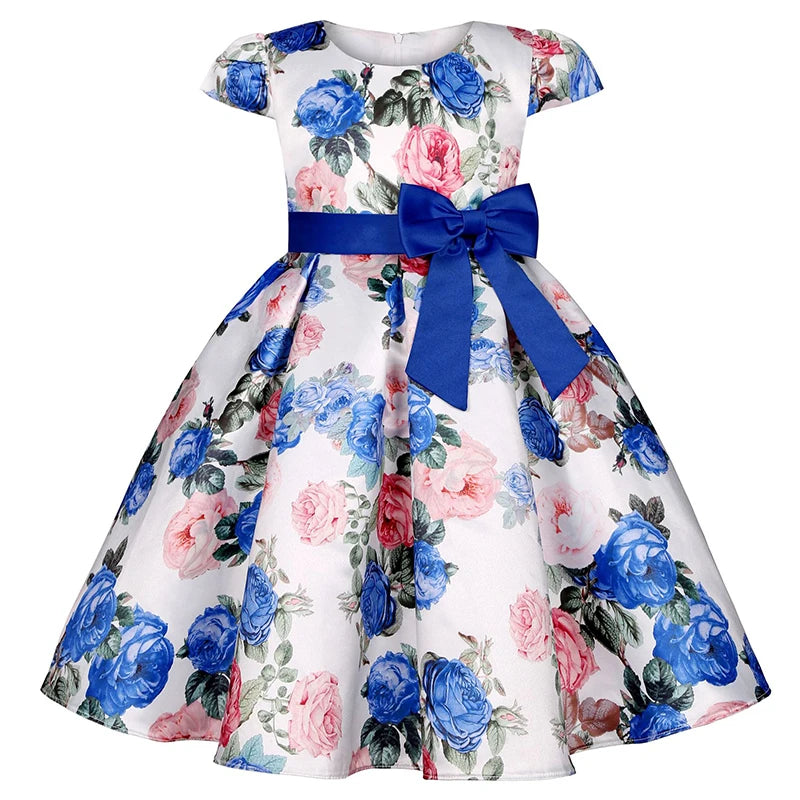 Seven Colours Flowers Girls Dress Summer