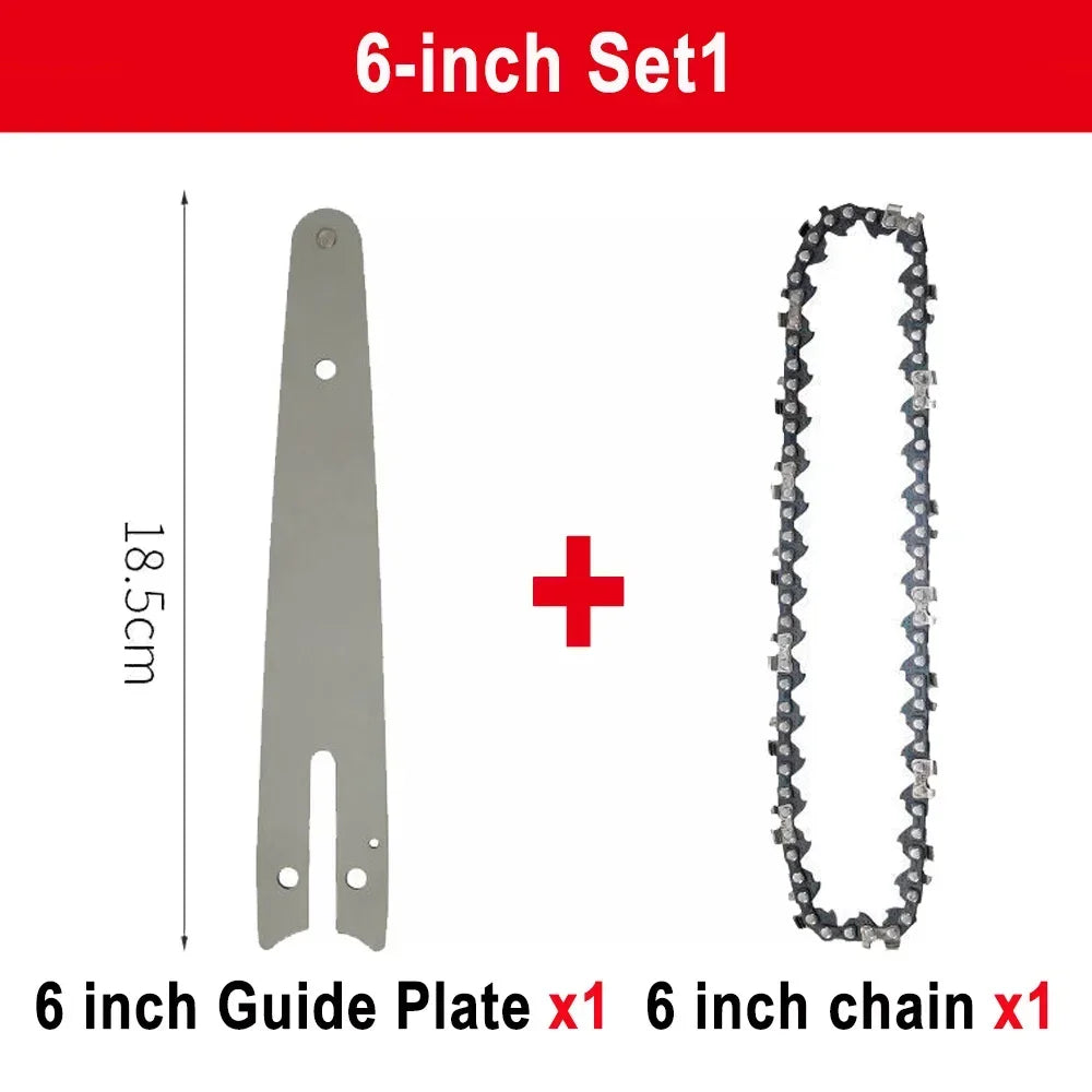 4  6 8 Inch Mini Steel Chainsaw Chains 1/4 Electric Chainsaws Accessory Chains Replacement Mini Electric Chainsaw Chain Saw