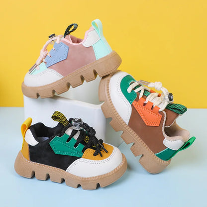 Size 21-30 Autumn Children Girl Pink Shoes Autumn Breathable Kids Sneakers for 5-18 Yrs Boy Lightweight Shoe Walking Soft