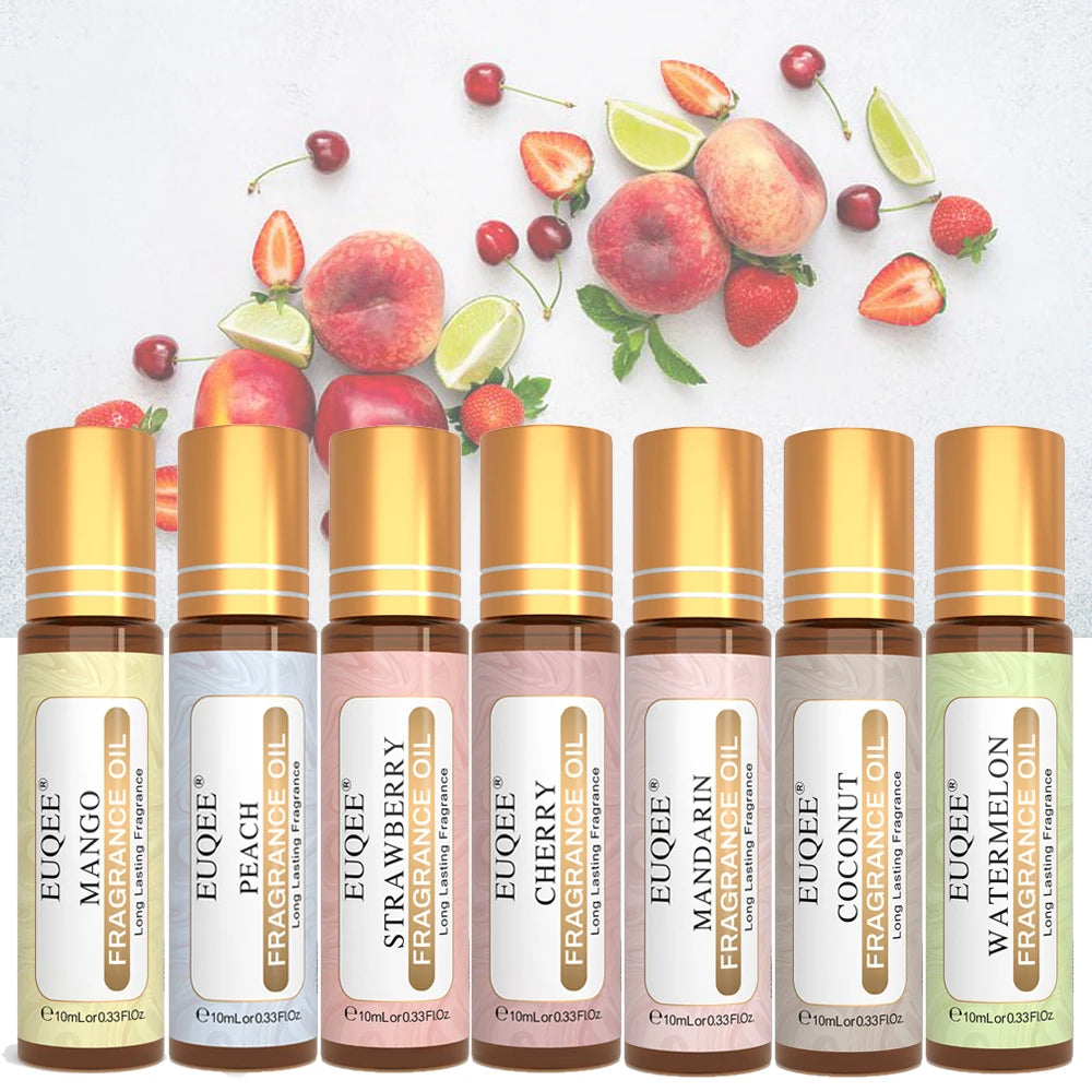 EUQEE 10ml 1pcs Strawberry Cherry Watermelon Peach Fragrance Oils For Aromatherapy Diffuser Candle Making Premium Perfume Oil