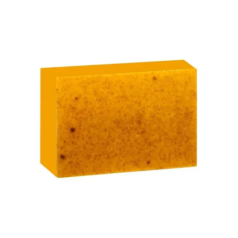 100g Turmeric Scrub Exfoliator Handmade Soap,Lemon Kojic Acid Brighten Moisturizing Shower Face Cleansing Soap,Body Skin Cleaner
