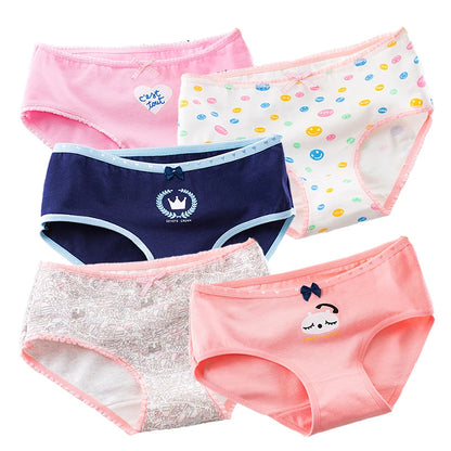 5Pcs Cotton Underwear Women's Panties Plus Size Briefs Girls Calcinha Sexy Lingerie Ladies Panty Print Cartoon Female Underpant