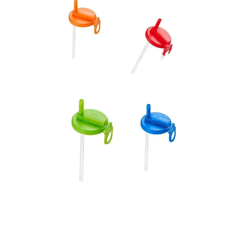 Soda Lid Covers With Straws 1/4pcs Beverage Can Protector Silicone Can Covers Beer Bottle Cap Tin Can Cup Soda Leak-Proof Caps