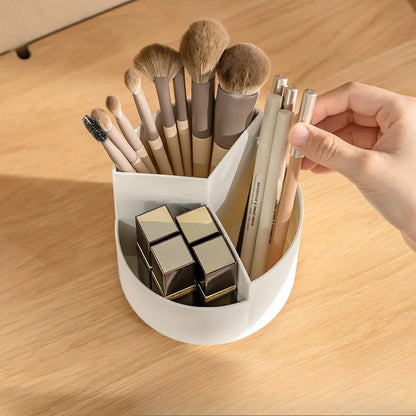360° Rotating Makeup Brush Holder Cosmet Storag Box Makeup Organiser Lipsticks Make Up Container Vanity Organizer Box