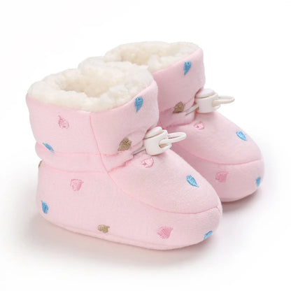 Winter Baby Shoes Boys Girls Cotton Soft Sole Snow Booties Thick Winter Warm Newborn Toddler Boots Shoes Frist Walking Shoes