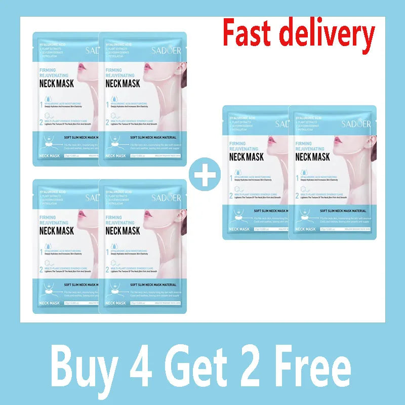 SADOER Hyaluronic Acid Neck Mask Collagen Firming Neck Masks Nourishing Brightening Beauty Moisturizing Necks Skin Care