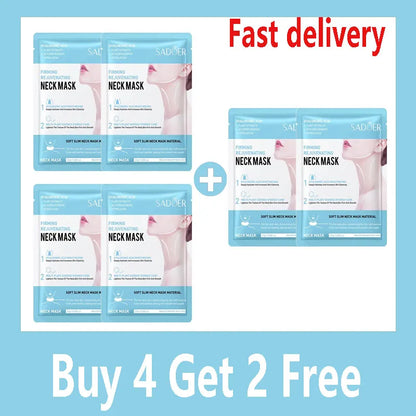 SADOER Hyaluronic Acid Neck Mask Collagen Firming Neck Masks Nourishing Brightening Beauty Moisturizing Necks Skin Care