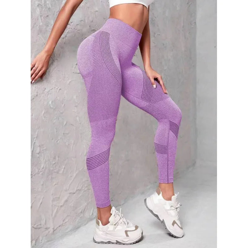 High Waisted Seamless Stretch Athletic Yoga Pants Leggings
