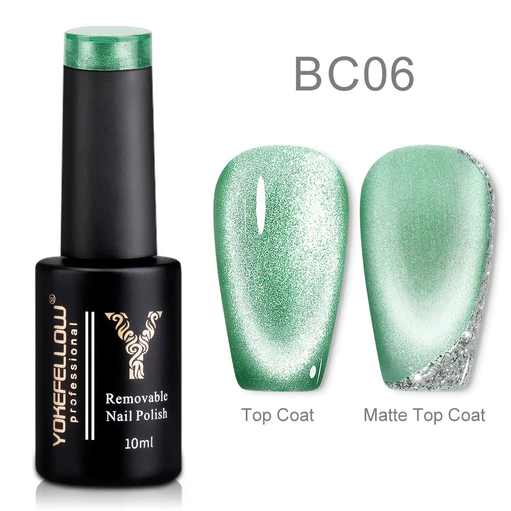 YOKEFELLOW 2025 New Dreamland Cat Eye Gel Nail Polish 10ml Dual Gloss Dreamland Color Soak Off Cat Magnetic UV Gel Varnish DIY