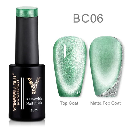 YOKEFELLOW 2025 New Dreamland Cat Eye Gel Nail Polish 10ml Dual Gloss Dreamland Color Soak Off Cat Magnetic UV Gel Varnish DIY