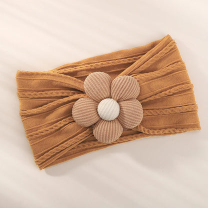 Big Flower Nylon Girl Hairband Elastic Soft Baby Headband For Children Turban Headwear For Newborn Baby Kids Hair Accessories