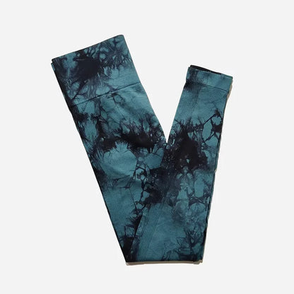 New Fashion Tie Dye Yoga Pants Gym Leggings Women Seamless High Waist Push