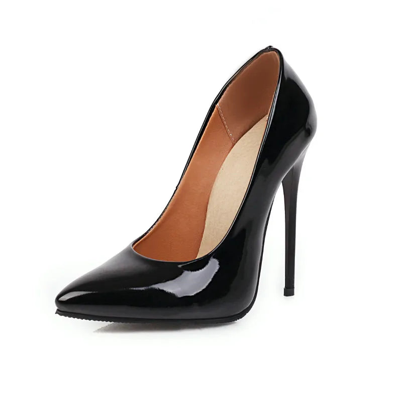 Elegant Thin High Heels Pumps Shoes White Green Red Yellow Black Women's Heeled Party Office Wedding Shoes Ladies Large Size 45