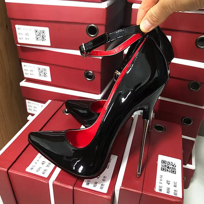 Customize Newly 16cm Extreme Metal High Heels Stilettos Sexy Women Black Red inside Pumps Party Unisex Man Shoes Crossdresser