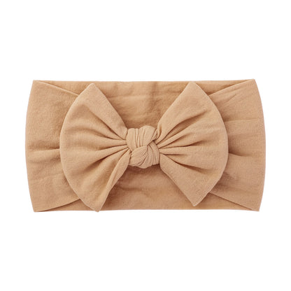 48 colors Baby Bowknot Hairband Broadside Headband Kids Girls Boutique Elastic Protect Turban Headwear Baby Hair Accessories