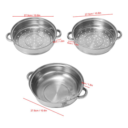 Soup Steam Pot Thickened Stainless Steel Multifunctional Large Capacity Double Ear Stock Steam Pot for Home Use