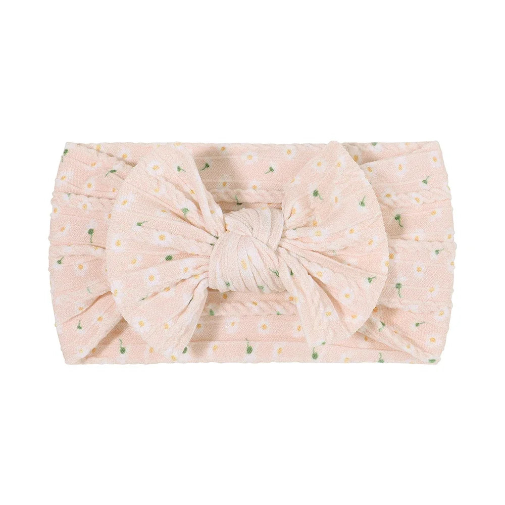 1pcs Newborn Baby Headband for Girls Elastic Knit Children Turban Baby Bows Soft Nylon Kids Headwear Hair Accessories Wholesale