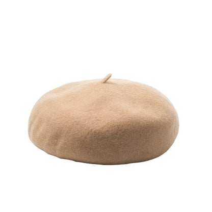 100% Wool Retro Beret Hat Autumn Winter Women British Hepburn stylish Artist Painter Hats Thick Warm Woolen Pumpkin Beanies Cap