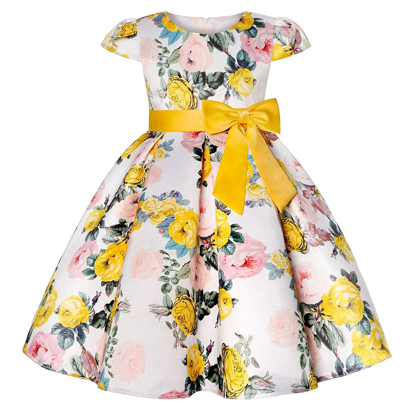 Seven Colours Flowers Girls Dress Summer