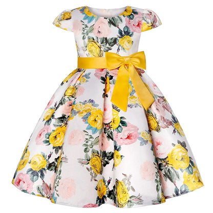 Seven Colours Flowers Girls Dress Summer