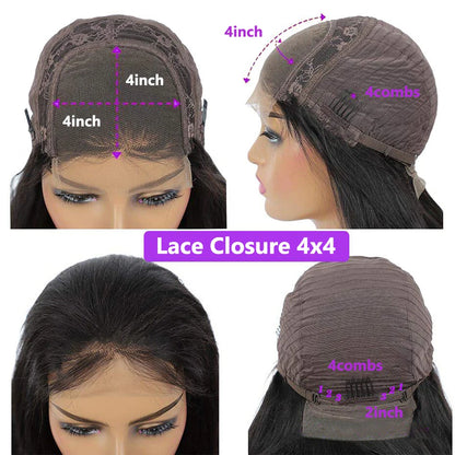 Brazilian Deep Wave Frontal Wig Transparent 13x4 Lace Front Human Hair