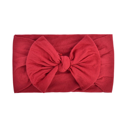 48 colors Baby Bowknot Hairband Broadside Headband Kids Girls Boutique Elastic Protect Turban Headwear Baby Hair Accessories