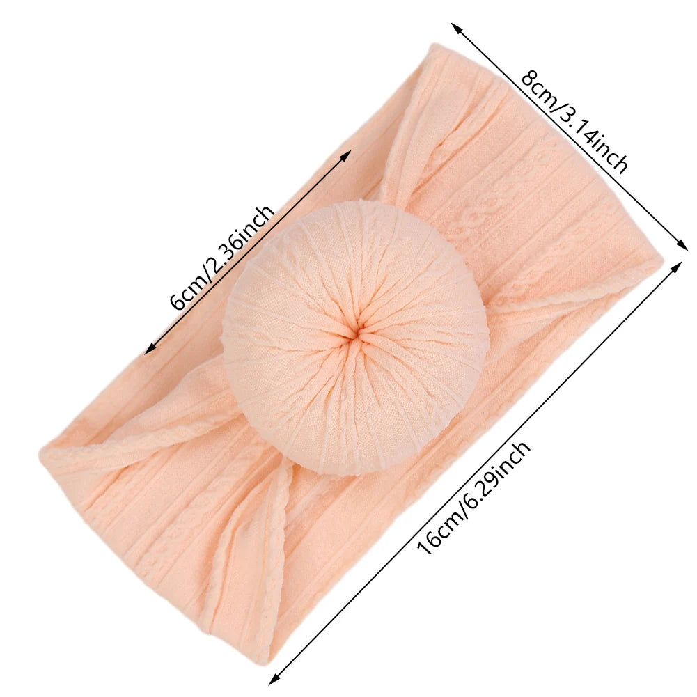 Cotton Bows Headbands for Baby Girls Newborn Infant Ealstic Hairbands Dot Striped Flower Print Kids Headwraps