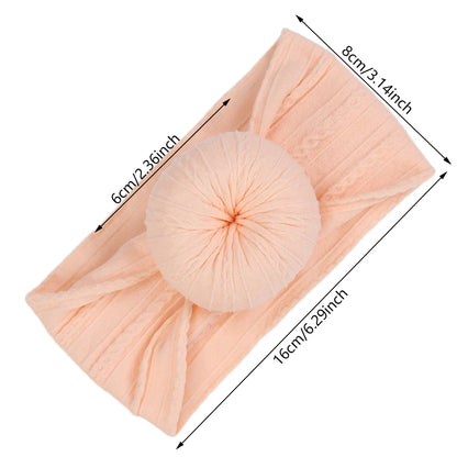 Cotton Bows Headbands for Baby Girls Newborn Infant Ealstic Hairbands Dot Striped Flower Print Kids Headwraps