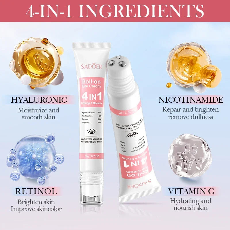 Eye Cream Instant Get Rid Of Puffy Eye Collagen Anti-wrinkle Fade Fine Lines Firm Skin Anti Dark Circle Brighten Eye Care New