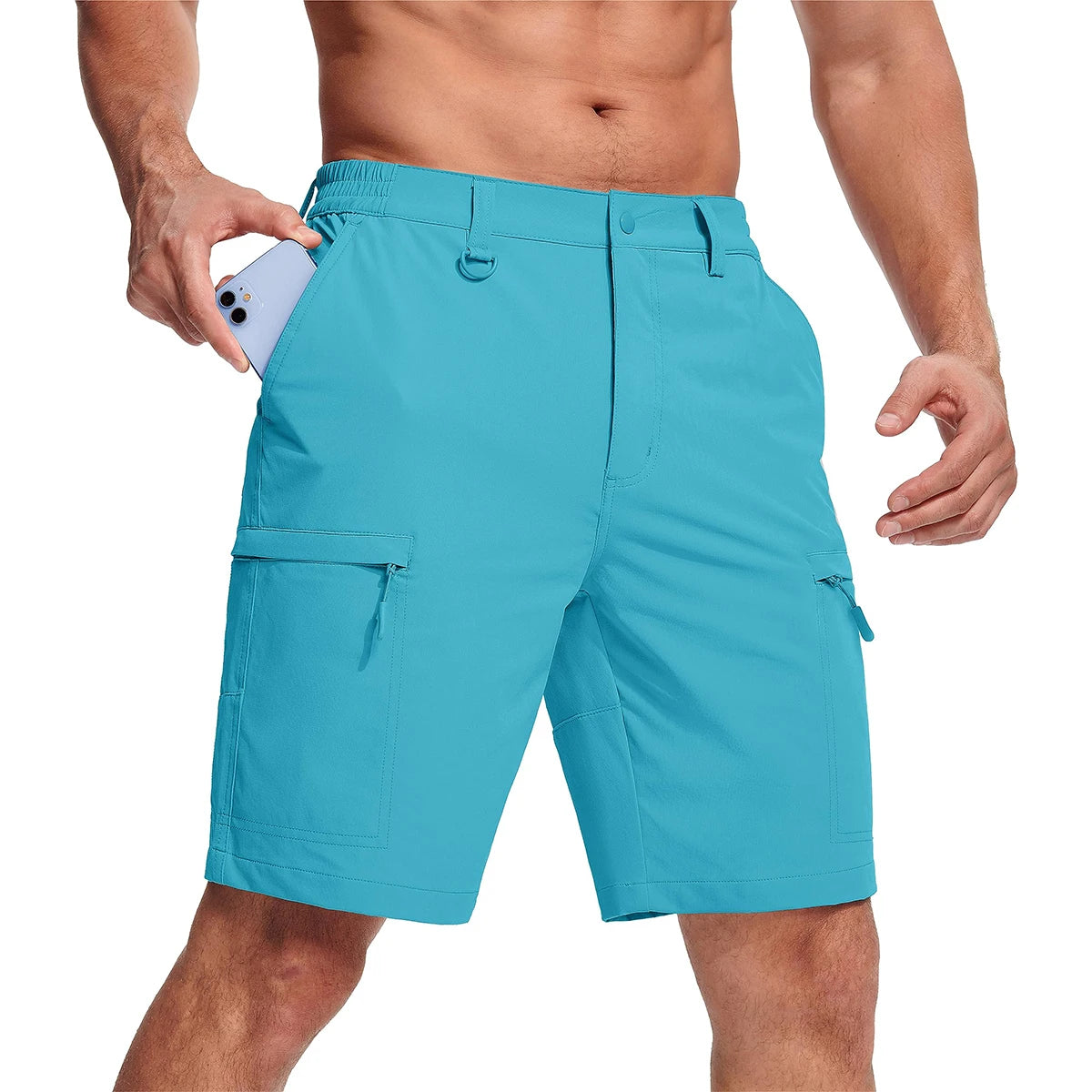 MAGCOMSEN Men's Hiking Shorts 5 Pockets Waterproof Ripstop Quick Dry Outdoor Cargo Fishing Safari Shorts