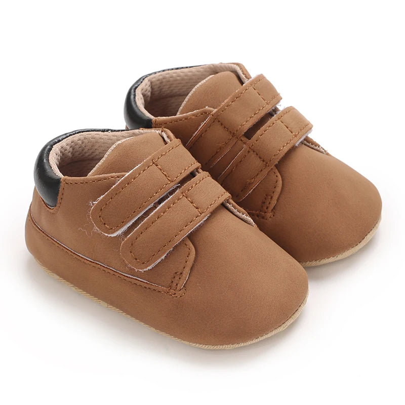 Newborn Baby Shoes Classic Leather Soft Soles Non Slip Toddler Walking