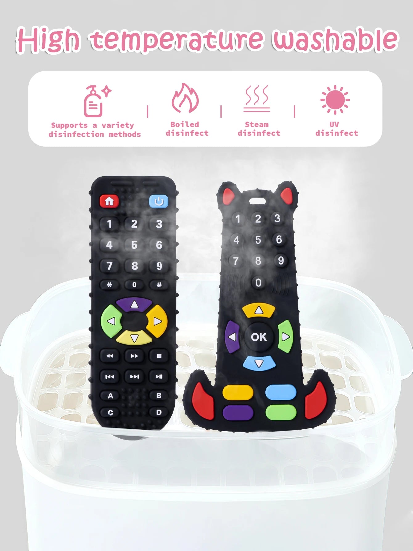 1PC Silicone Baby Teether TV Remote Control