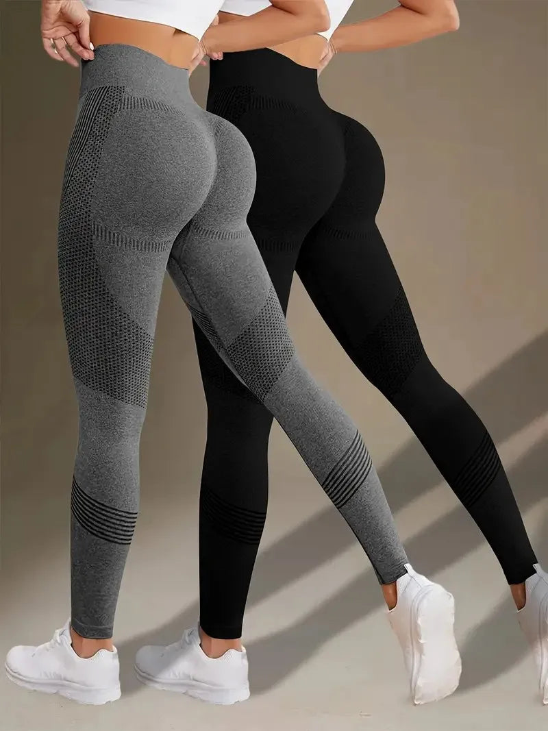 High Waisted Seamless Stretch Athletic Yoga Pants Leggings