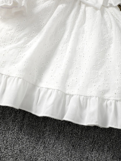 0-3 Year old Baby girl Dress Solid Color Bow Ruffle Princess Dress Suitable for Toddlers Baby girl Spring  autumn Dress