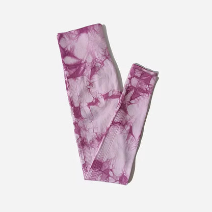 New Fashion Tie Dye Yoga Pants Gym Leggings Women Seamless High Waist Push