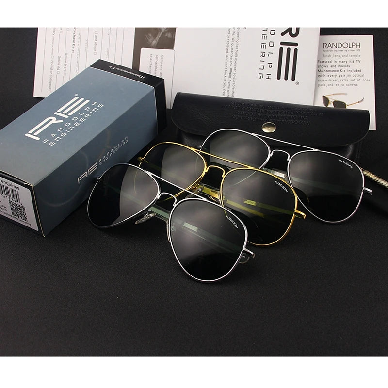 Sunglasses Men American Army Military Aviation Pilot Sun Glasses