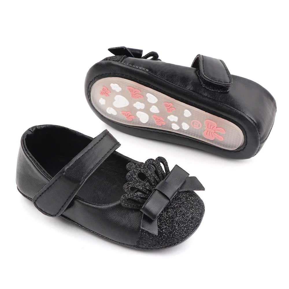 Baby Girl Shoes Cute Crown Soft PU Mary Jane Shoes Anti-slip Sole Spring Summer Sandal for 0-6-12m